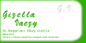 gizella vaczy business card